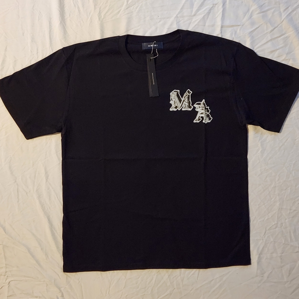 AMIRI Black Tee with Graphic Detail Brand New With Tags Size L